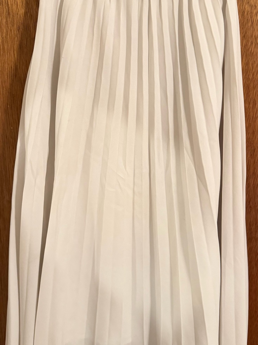 SHEIN White Pleated Circle Skater Skirt